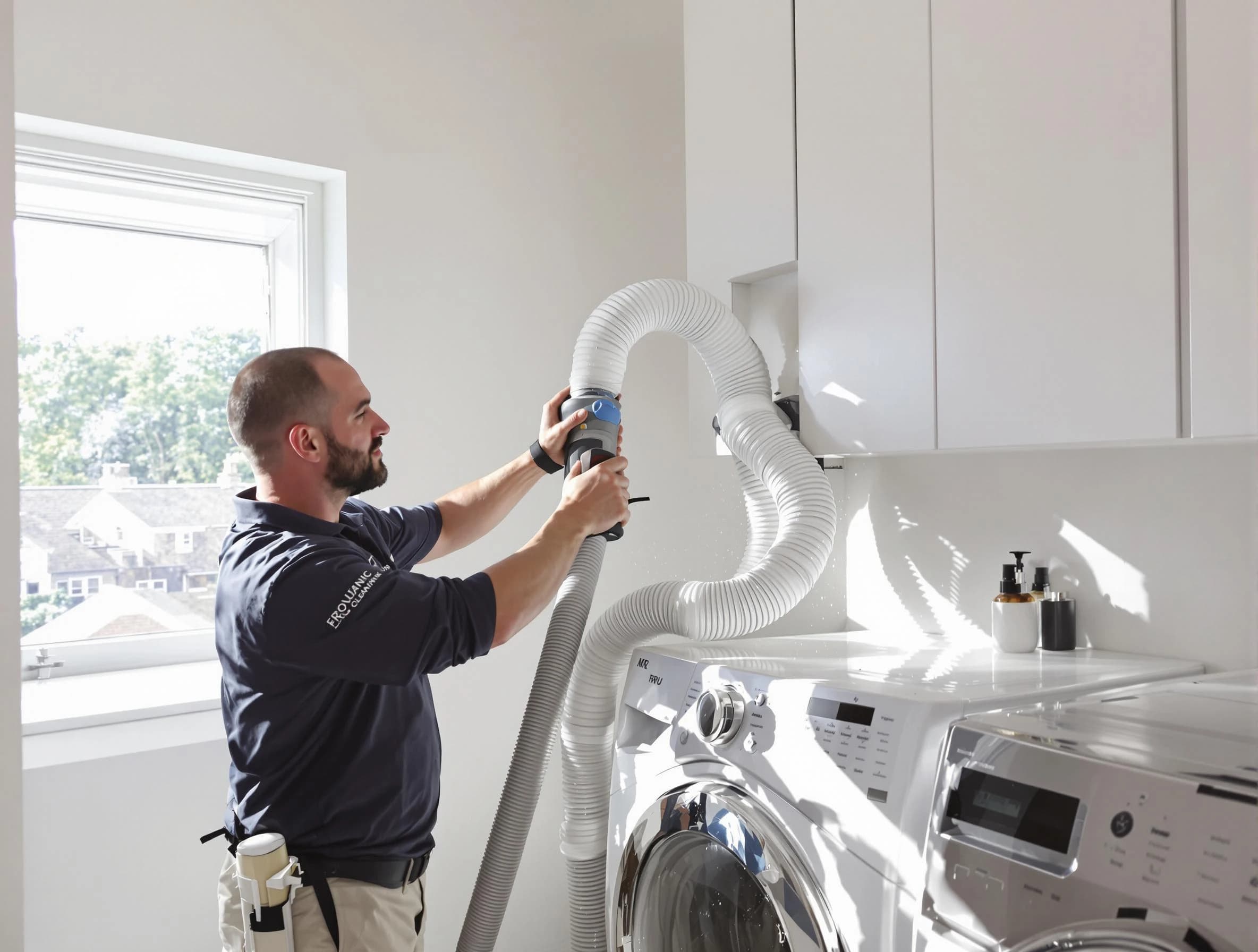 Certified Gloucester Dryer Vent Cleaning technician performing dryer vent cleaning in Gloucester