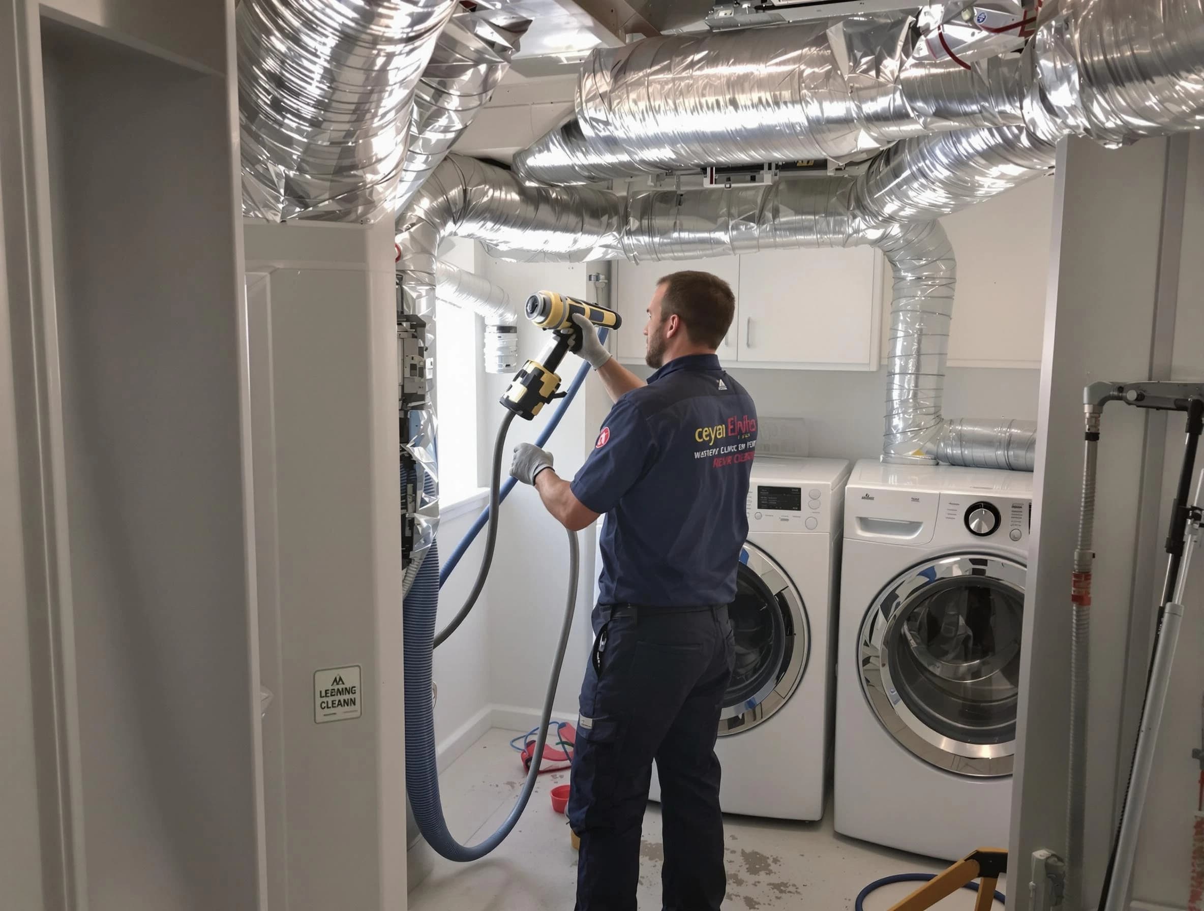 Gloucester Dryer Vent Cleaning specialist using advanced equipment for thorough duct cleaning in Gloucester