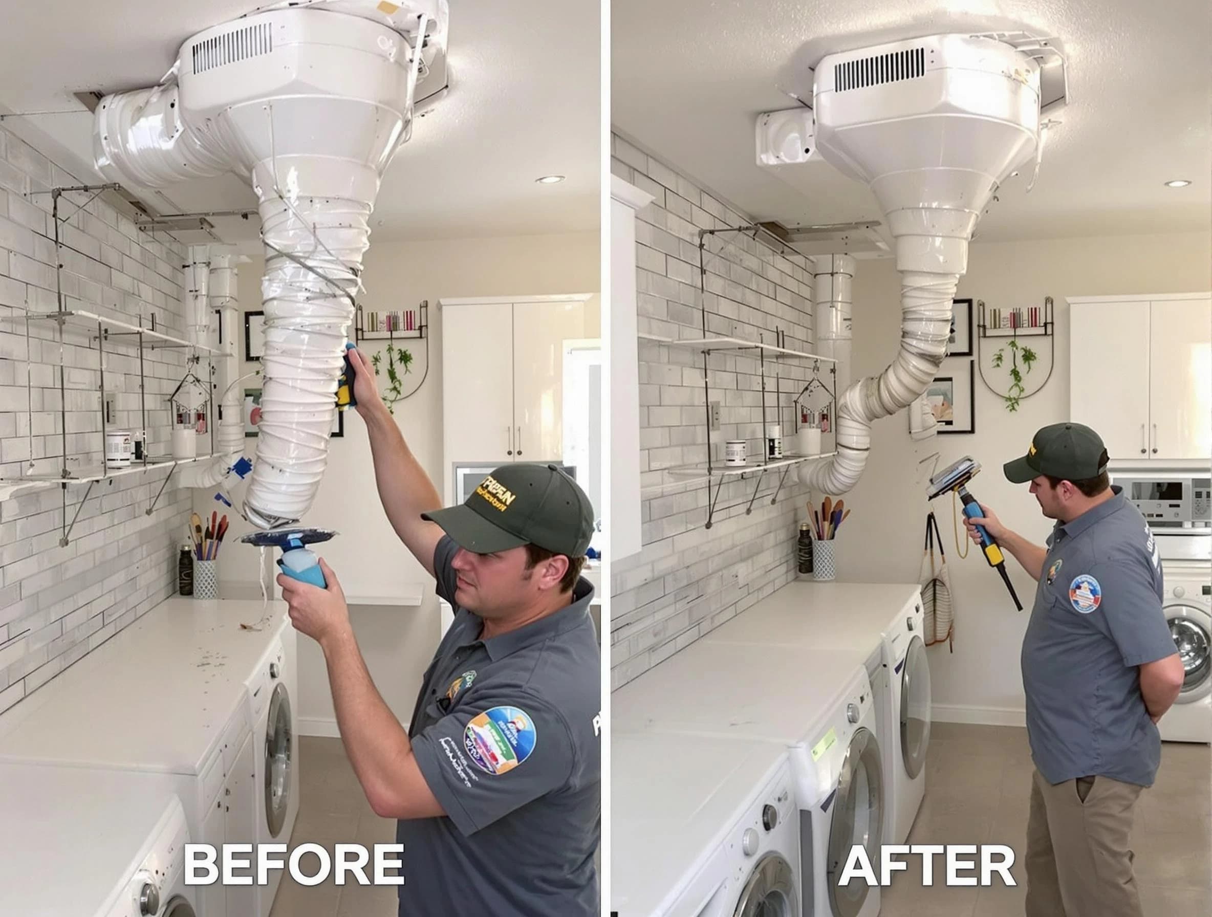 Professional dryer exhaust vent cleaning by Gloucester Dryer Vent Cleaning in Gloucester