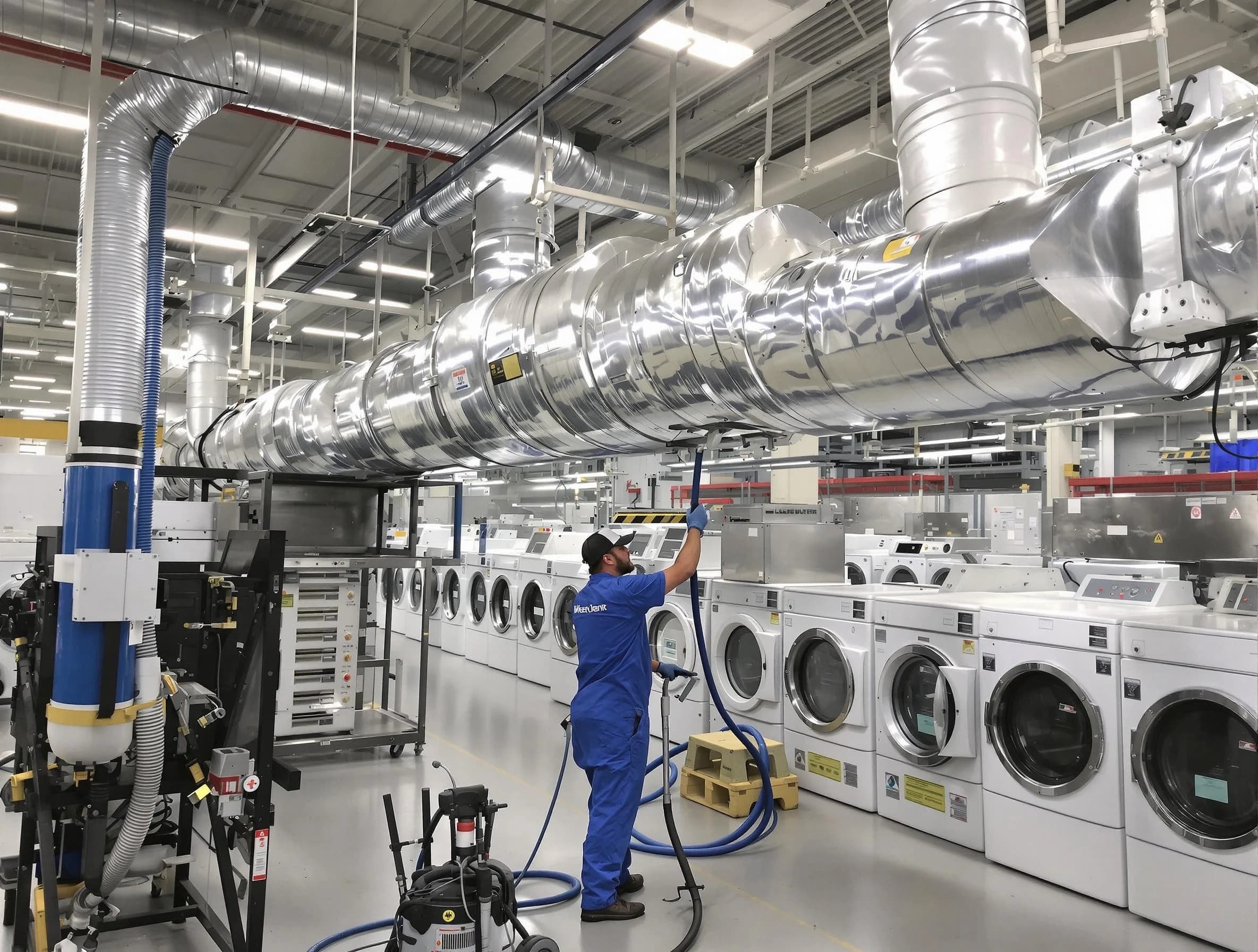 Gloucester Dryer Vent Cleaning team performing heavy-duty industrial dryer vent cleaning in Gloucester